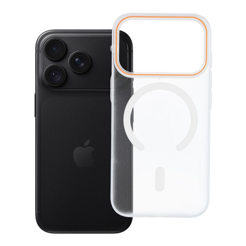 Case for iPhone 18 Pro / 17 Pro Go Orange compatible with MagSafe transparent Case for iPhone 18 Pro / 17 Pro Go Orange compatible with MagSafe transparent