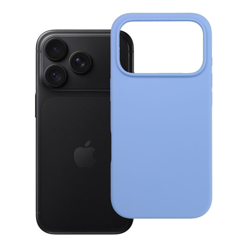Case for iPhone 18 Pro / 17 Pro Silicone 2mm (big hole) light blue