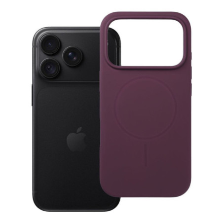 Case for iPhone 18 Pro / 17 Pro Silicone 2mm (big hole) zgodny z MagSafe burgundy