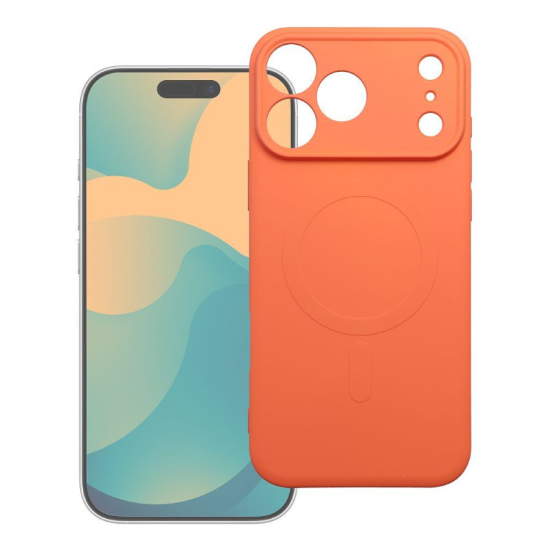 Case for iPhone 18 Pro / 17 Pro Silicone Mag Cover compatible with MagSafe (camera protection) orange Case for iPhone 18 Pro / 17 Pro Silicone Mag Cover compatible with MagSafe (camera protection) orange
