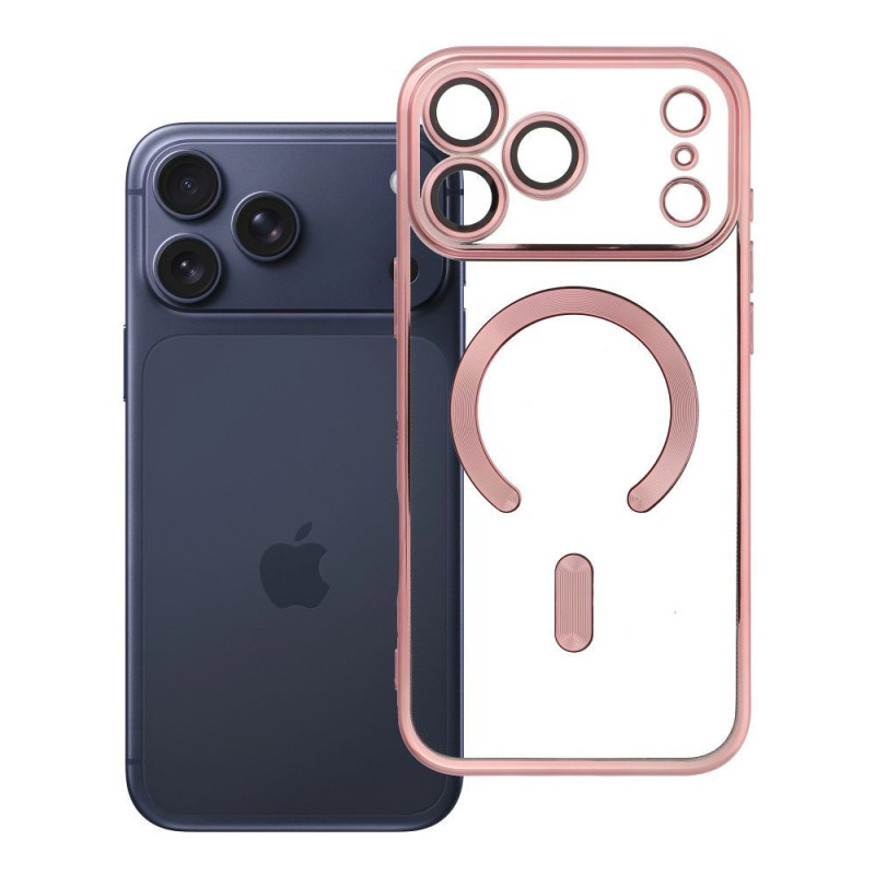 Case for iPhone 18 Pro Max / 17 Pro Max Electro Mag Cover compatible with MagSafe gold-rose Case for iPhone 18 Pro Max / 17 Pro Max Electro Mag Cover compatible with MagSafe gold-rose