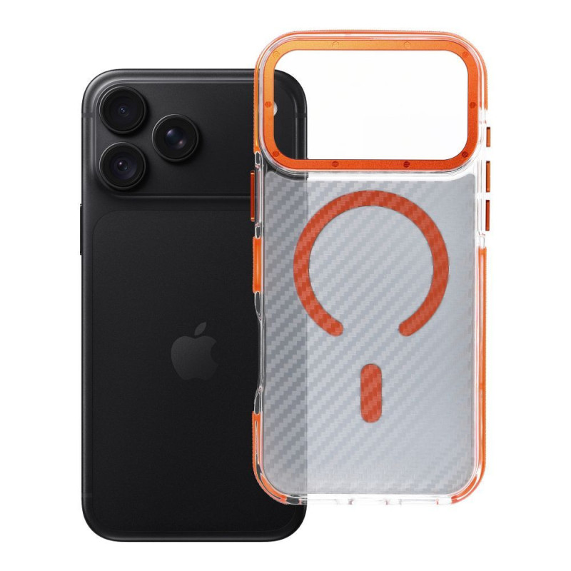 Case for iPhone 18 Pro Max / 17 Pro Max Fiber compatible with MagSafe orange Case for iPhone 18 Pro Max / 17 Pro Max Fiber compatible with MagSafe orange