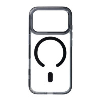 Case for iPhone 18 Pro Max / 17 Pro Max  Frame Clear Hybrid Mag Cover compatible with MagSafe black
