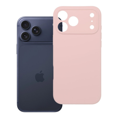 Case for iPhone 18 Pro Max / 17 Pro Max Silicone 2mm (big hole) powder pink
