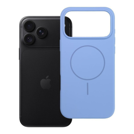 Case for iPhone 18 Pro Max / 17 Pro Max Silicone 2mm (big hole) compatible with MagSafe light blue