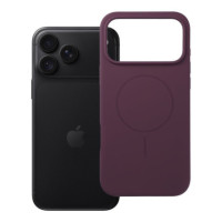 Case for iPhone 18 Pro Max / 17 Pro Max Silicone 2mm (big hole) zgodny z MagSafe burgundy
