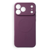 Case for iPhone 18 Pro Max / 17 Pro Max Silicone Mag Cover compatible with MagSafe (camera protection) burgundy