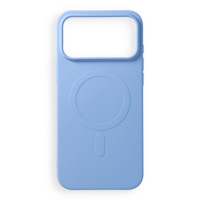 Case for iPhone 18 Pro Max / 17 Pro Max Silicone Mag Cover compatible with MagSafe (big hole) light blue