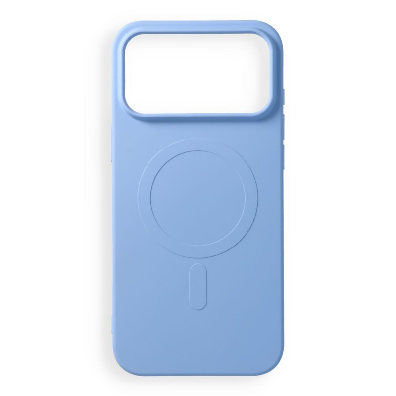 Case for iPhone 18 Pro Max / 17 Pro Max Silicone Mag Cover compatible with MagSafe (big hole) light blue Case for iPhone 18 Pro Max / 17 Pro Max Silicone Mag Cover compatible with MagSafe (big hole) light blue