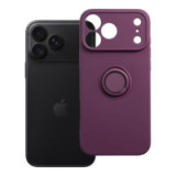 Case for iPhone 18 Pro Max / 17 Pro Max Silicone Ring burgundy