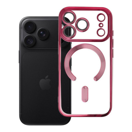 Case for iPhone 18 Pro Max / 17 Pro Max Electro Mag Cover compatible with MagSafe burgundy