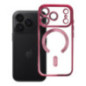 Case for iPhone 18 Pro Max / 17 Pro Max Electro Mag Cover compatible with MagSafe burgundy