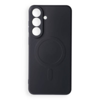 Case for Samsung S26 FE Silicone Mag Cover compatible with MagSafe (camera protection) black
