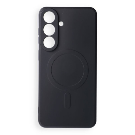 Case for Samsung S26 FE Silicone Mag Cover compatible with MagSafe (camera protection) black