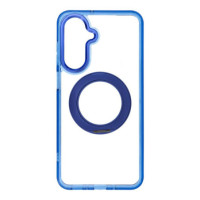 Case for Samsung A17 / A18 Frame Circle Stand compatible with MagSafe navy blue