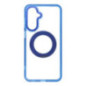 Case for Samsung A17 / A18 Frame Circle Stand compatible with MagSafe navy blue