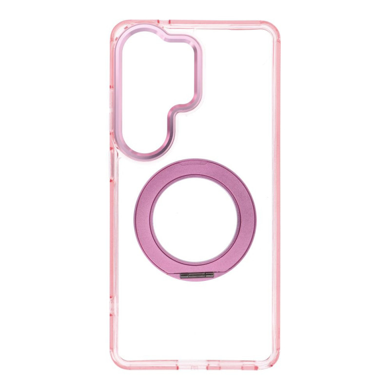 Case for Samsung S26 Ultra Frame Circle Stand compatible with MagSafe pink