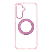 Case for Samsung A17 / A18 Frame Circle Stand compatible with MagSafe pink