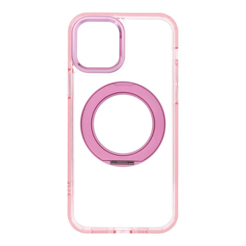 Case for iPhone 12 Frame Circle Stand compatible with MagSafe pink