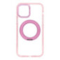 Case for iPhone 12 Frame Circle Stand compatible with MagSafe pink
