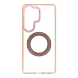 Case for Samsung S26 Ultra Frame Circle Stand compatible with MagSafe gold