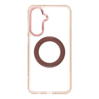 Case for Samsung A36 Frame Circle Stand compatible with MagSafe gold