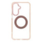 Case for Samsung A27 Frame Circle Stand compatible with MagSafe gold
