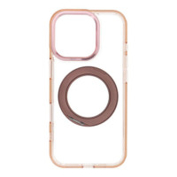 Case for iPhone 16 PRO Frame Circle Stand compatible with MagSafe gold