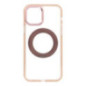 Case for iPhone 12 Frame Circle Stand compatible with MagSafe gold