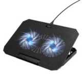 Cooling stand regulated for laptop 2 x USB A LED Hoco GA4 black