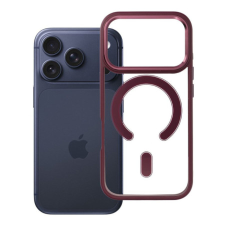 Case for iPhone 18 Pro / 17 Pro Color Edge Mag Cover compatible with MagSafe burgundy