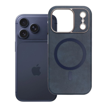 Case for iPhone 18 Pro / 17 Pro Gentleman Mag Cover compatible with MagSafe navy blue