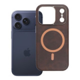 Case for iPhone 18 Pro / 17 Pro Gentleman Mag Cover compatible with MagSafe brown