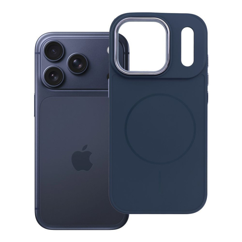 Case for iPhone 18 Pro / 17 Pro Frame Mag Cover compatible with MagSafe navy blue Case for iPhone 18 Pro / 17 Pro Frame Mag Cover compatible with MagSafe navy blue