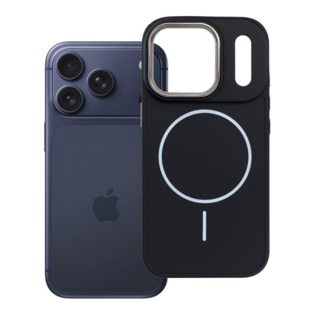 Case for iPhone 18 Pro / 17 Pro Frame Mag Cover compatible with MagSafe black