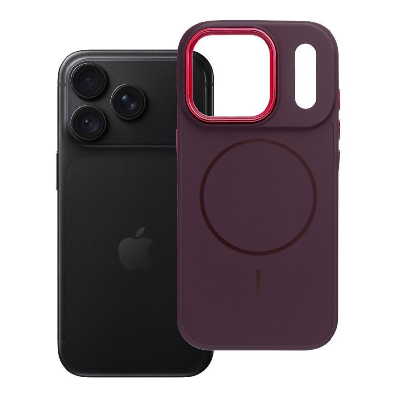 Case for iPhone 18 Pro / 17 Pro Frame Mag Cover compatible with MagSafe dark cherry Case for iPhone 18 Pro / 17 Pro Frame Mag Cover compatible with MagSafe dark cherry