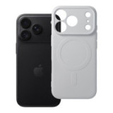 Case for iPhone 18 Pro / 17 Pro Silicone Mag Cover compatible with MagSafe (camera protection) silver