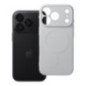 Case for iPhone 18 Pro / 17 Pro Silicone Mag Cover compatible with MagSafe (camera protection) silver