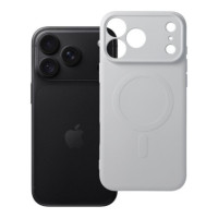 Case for iPhone 18 Pro Max / 17 Pro Max Silicone Mag Cover compatible with MagSafe (camera protection) silver
