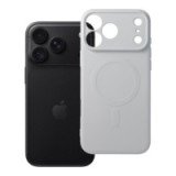 Case for iPhone 18 Pro Max / 17 Pro Max Silicone Mag Cover compatible with MagSafe (camera protection) silver