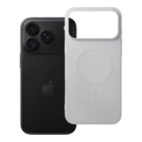 Case for iPhone 18 Pro Max / 17 Pro Max Silicone Mag Cover compatible with MagSafe (big hole) silver