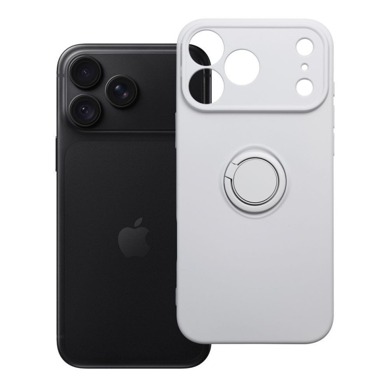 Case for iPhone 18 Pro Max / 17 Pro Max Silicone Ring silver Case for iPhone 18 Pro Max / 17 Pro Max Silicone Ring silver