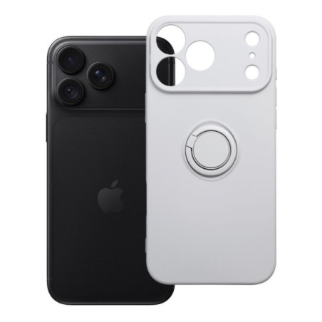 Case for iPhone 18 Pro Max / 17 Pro Max Silicone Ring silver