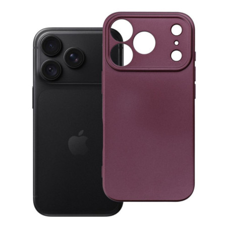 Case for iPhone 18 Pro / 17 Pro Metallic burgundy