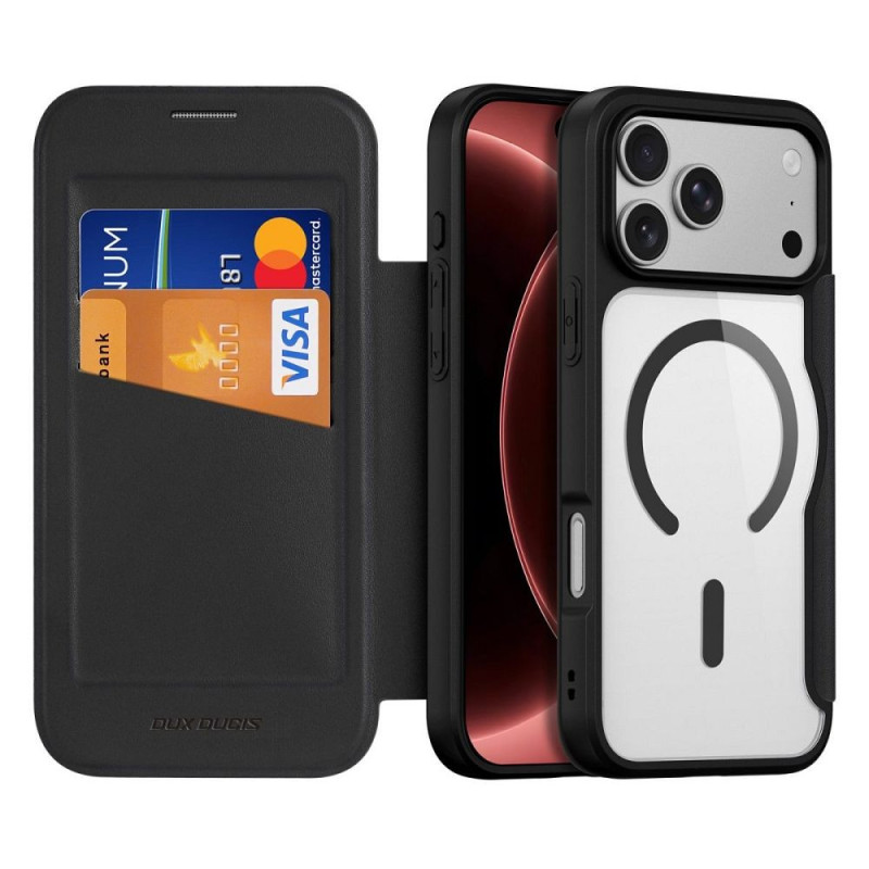 DUX DUCIS case SKIN X PRO compatible with MagSafe for iPhone 18 Pro / 17 Pro (Open Ring Version) black