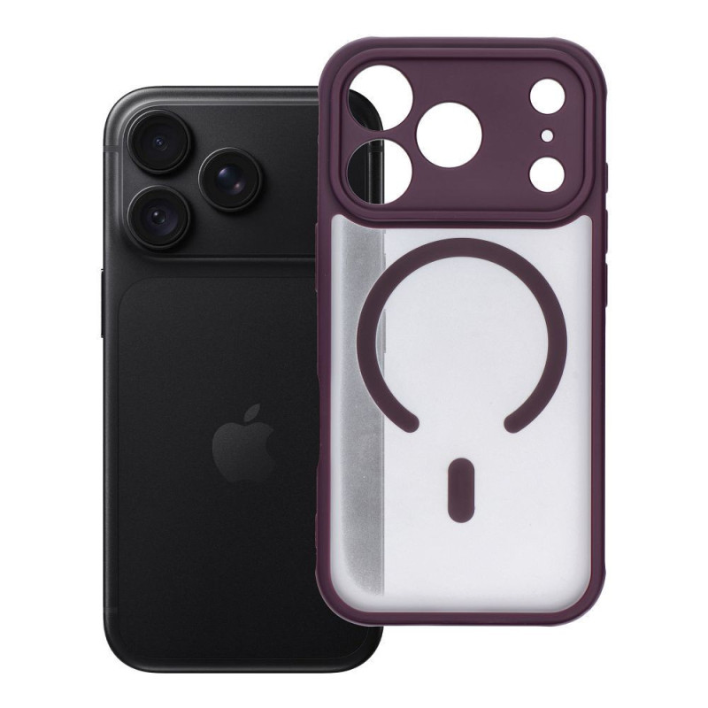 Case for iPhone 18 Pro / 17 Pro Full Matte Mag Cover compatible with MagSafe burgundy