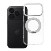 Case for iPhone 18 Pro / 17 Pro Frame Circle Stand compatible with MagSafe transparent