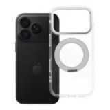 Case for iPhone 18 Pro / 17 Pro Frame Circle Stand compatible with MagSafe transparent