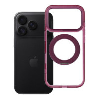 Case for iPhone 18 Pro / 17 Pro Frame Circle Stand compatible with MagSafe burgundy