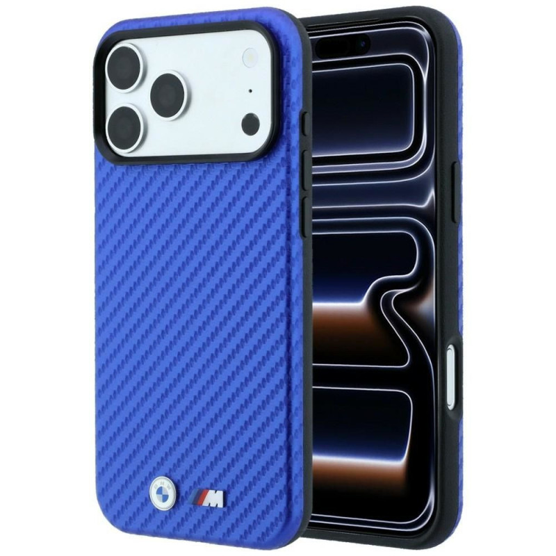 BMW case for IPHONE 18 Pro Max/17 Pro Max compatible with MagSafe (Carbon Metal Logo) blue BMW case for IPHONE 18 Pro Max/17 Pro Max compatible with MagSafe (Carbon Metal Logo) blue